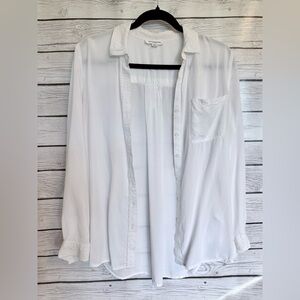 Women’s beachlunchlounge Collection White Casual Button-Down Long Sleeve Shirt